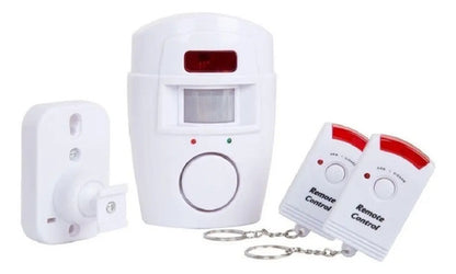 2 X Alarma Inalambrica Sensor Movimiento Sirena Casa Negocio Blanco