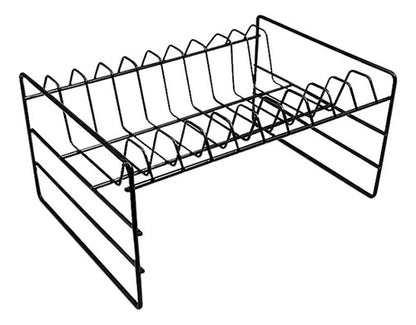Seca Platos Escurridor De Vajilla Dos Niveles Cubiertos Negro