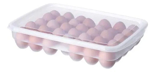 Huevera Portahuevos Plástico 18 Huevos Unidades Tapa 32x17cm Transparente
