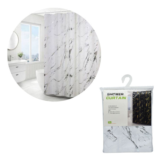 Cortina De Baño Para Ducha Diseño Marmol 180x180cm