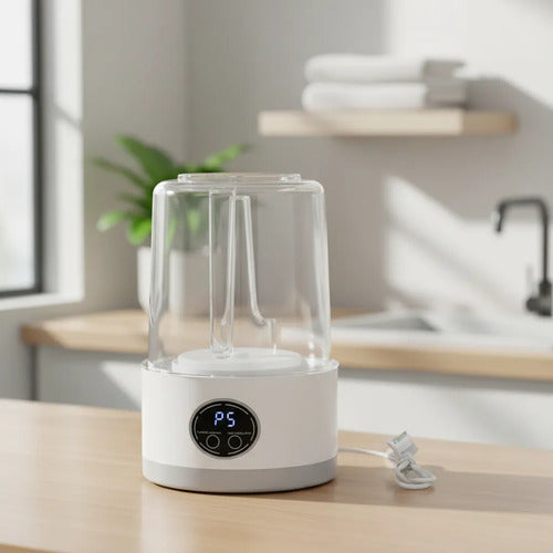 Mini Lavarropas Lavadora Portátil Recargable 1l Compacta Usb Blanco