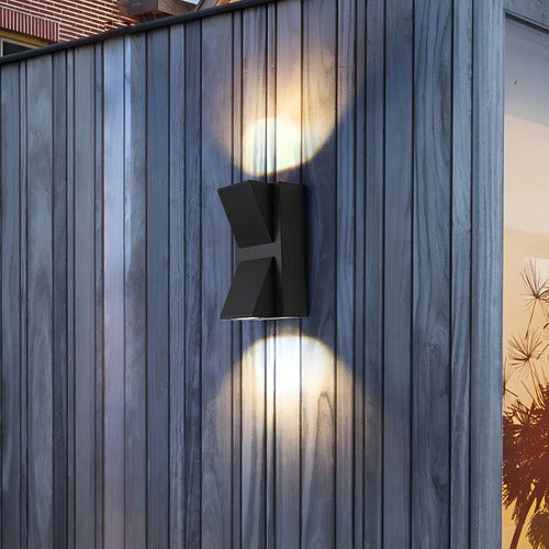 Set X4 Foco Pared Bidireccional Lampara Aplique Exterior