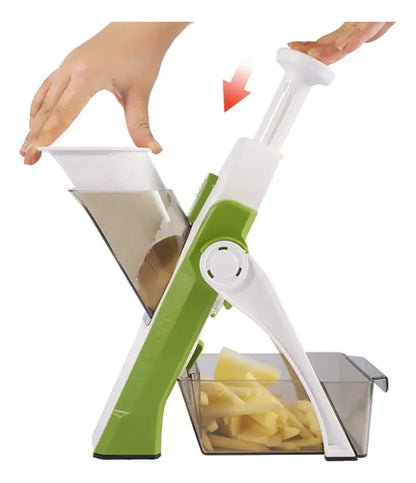 Cortador Verduras Vegetales Frutas Papas Rebanador Manual Aleatorio