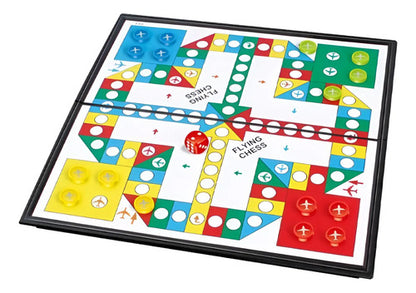Juego De Mesa Ludo Flying Chess Magnetico Plegable