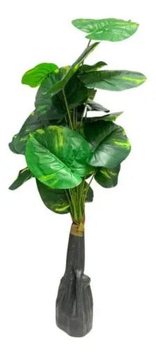 Planta Artificial Decorativa Interior Hojas Base Plastica Verde 220cm