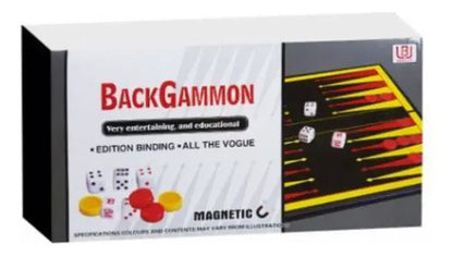Juego De Mesa Backgammon Magnetico Plegable 30x30x2cm