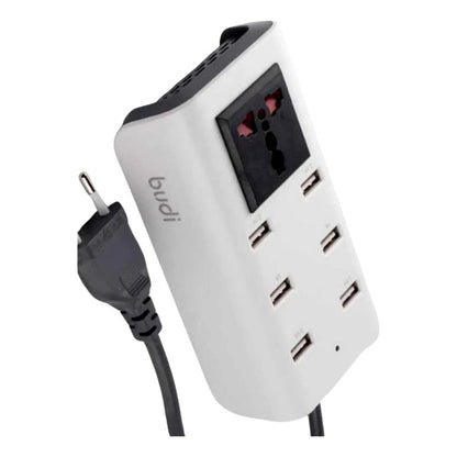 Cargador Tipo Zapatilla De Pared 6 Usb + Enchufe Electrico