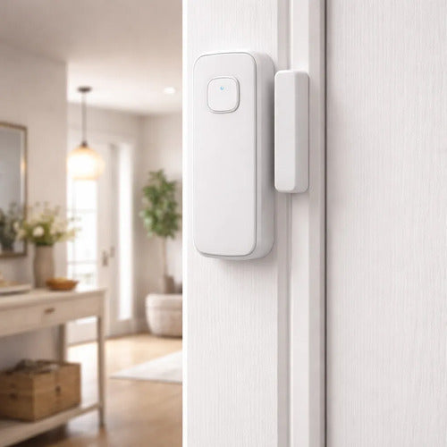 Sensor Detector Alarma Apertura Puerta Ventana Wifi App Blanco