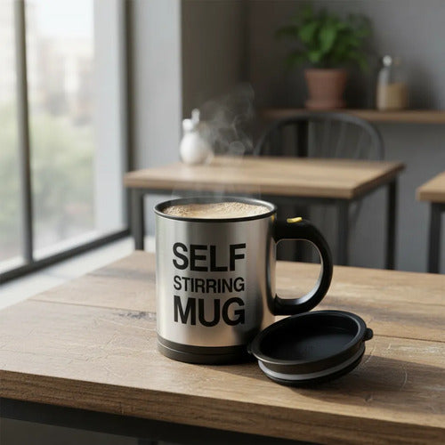 Taza Mezcladora Automatica Termica Batidora Tapa Hermetica Celeste