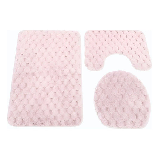 Set De Alfombras Para Baño 3 Pcs Con Relieve