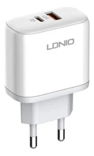 Cargador Pared 45w Usb + Tipo C Usb C Carga Rapida Blanco Blanco