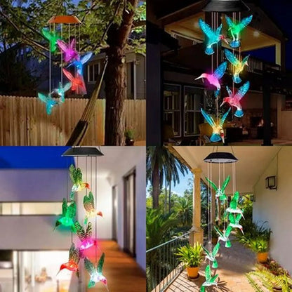 Llamador De Angeles Decoracion Jardin Led Colibri Exterior Varios