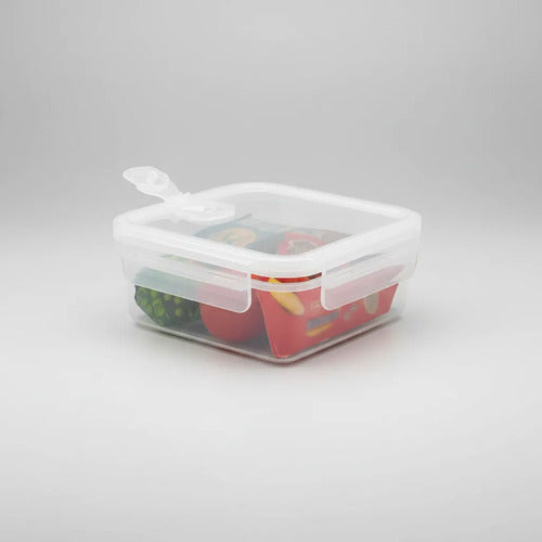 Recipiente Contenedor Tupper Hermético Plástico Válvula 600m Transparente