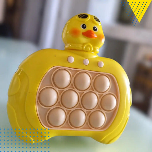 Juego Consola Pop It Pato Electrónica Luz Sonido Infantil Pato Amarillo