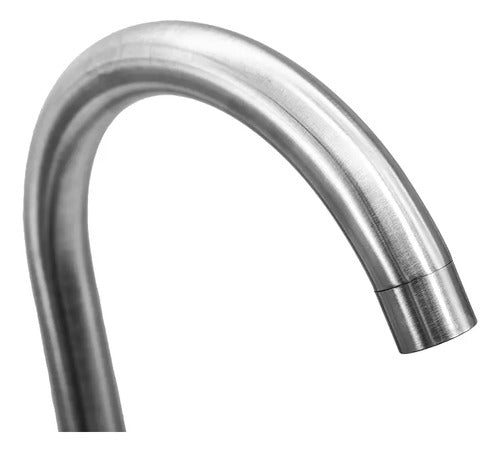 Monocomando Cocina Cuello Cisne Canilla Mesada Grifo Metal Cromado
