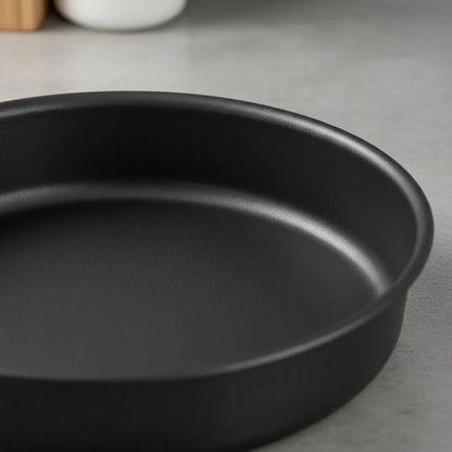 Molde Hornear Asadera 26cm Redondo Antiadherente Cocina Negro
