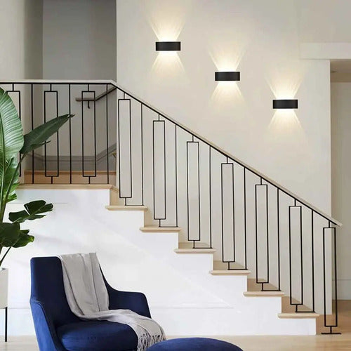 Foco Pared Aplique Exterior Lampara Bidireccional Luminaria