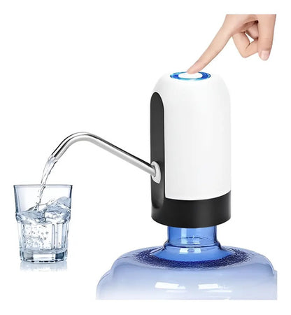 Dispensador Bidon Bomba De Agua Electrico Usb Recargable Blanco