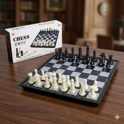 Ajedrez Magnetico Plegable Tablero Fichas Abs Juego De Mesa