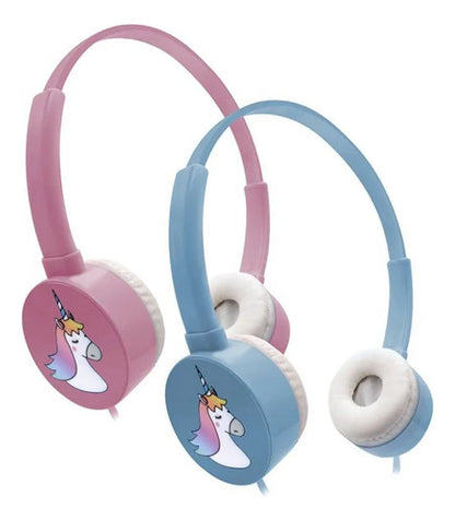 Auriculares Infantil Unicornio Niños Cable Vincha Ajustable Rosa