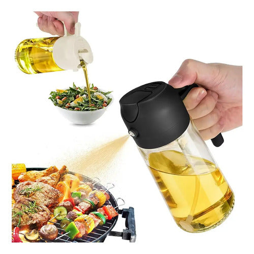 Rociador Aceite De Vidrio Aceitera X2 Doble Pico Veoquiero