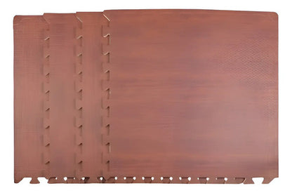 Alfombra Goma Eva Encastrable Simil Madera 12 Unidades 60x60