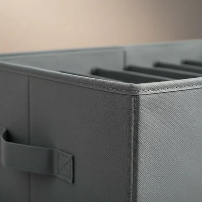 Caja Organizadora Ropa Tela Plegable 7 Divisiones 44x30x20cm Gris Oscuro
