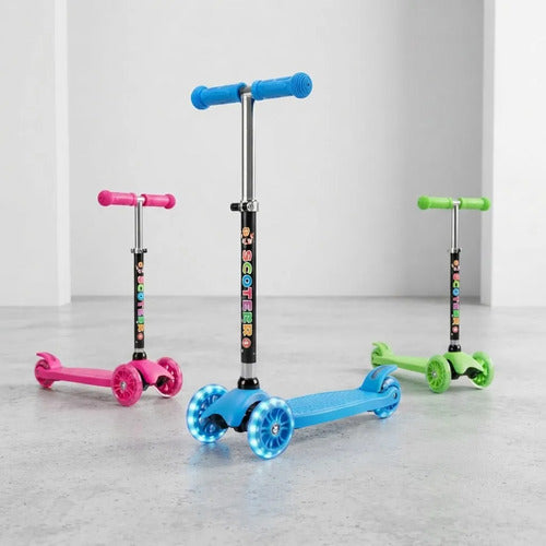 Tripatín Infantil 3 Ruedas Pvc Aluminio 76cm Multicolor Rosa