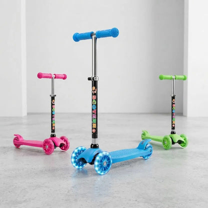 Tripatín Infantil 3 Ruedas Pvc Aluminio 76cm Multicolor Rosa