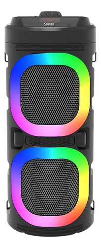 Parlante Portátil Con Control Bluetooth Bass 10w Led Rgb Negro