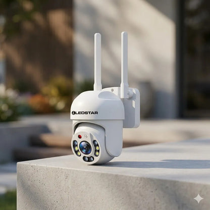 Camara Seguridad Wifi Exterior Interior Seguimiento Micro Sd Blanco