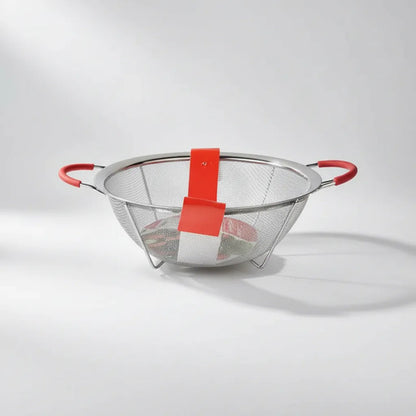 Colador Acero Inoxidable 28c Malla Fina Cocina Fruta Verdura Plateado