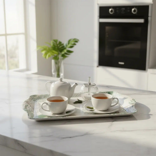 Bandeja Servir Melamina Rectangular 40x24cm Alimentos Hogar Beige