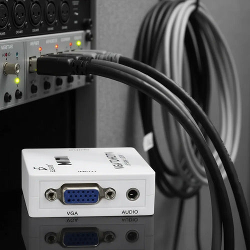 Adaptador Conversor Vga A Hdmi Audio Usb Fhd 1080p Monitor