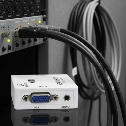 Adaptador Conversor Vga A Hdmi Audio Usb Fhd 1080p Monitor