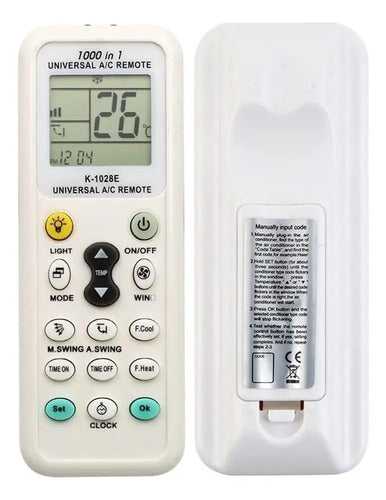 Control Remoto De Aire Acondicionado Universal K 1028e Blanco