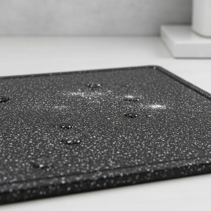 Tabla Picar Plastica Reforzada Antiderrame Cocina 40x30cm Granito Negro