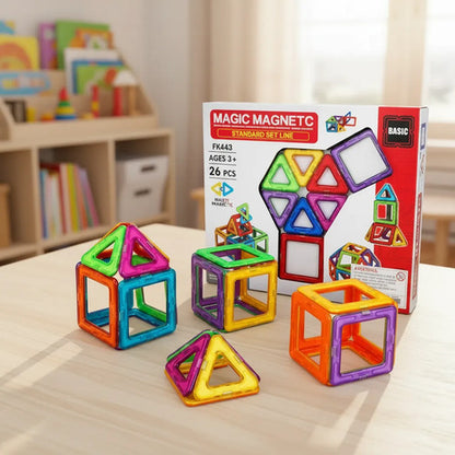 Set Juego Magnético De Construcción Infantil 26 Piezas 26