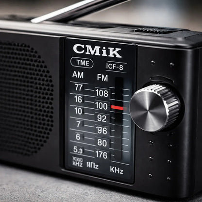 Radio Portátil Am Fm Cmik Mini Bolsillo Jack 3.5 Auricular Negro