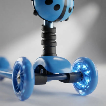 Scooter Tripatín Infantil 2 En 1 Asiento Luces Desmontable Celeste