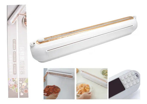 Dispensador De Film Cortador 38cm Porta Rollo Cocina Nylon