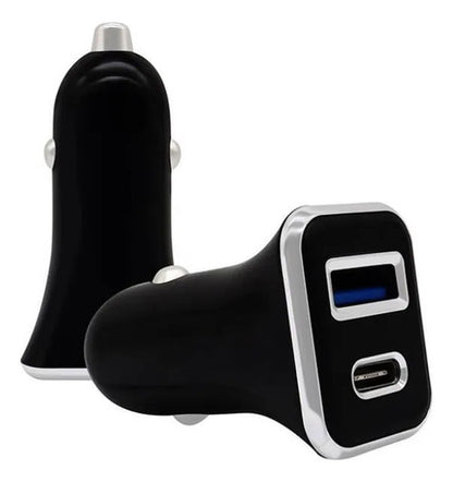 Cargador Vehicular Auto Usb Tipo C Carga Rapida Camion 20w Negro