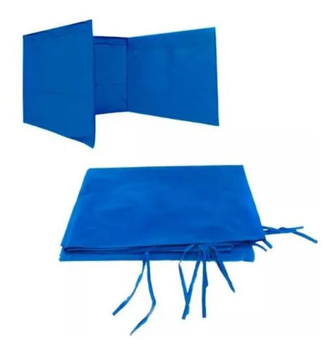 Lona Pared Gazebo 3 Lados Oxford 210 Toldo Lateral Poliester Azul
