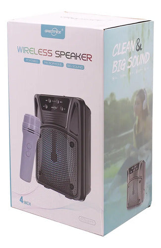 Parlante Inalambrico Bluetooth Ios Android Microfono Luces 4 Negro