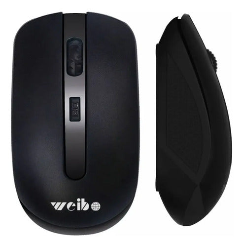 Mouse Inalambrico Usb Optico 4 Botones Notebook Pc Wireless Negro