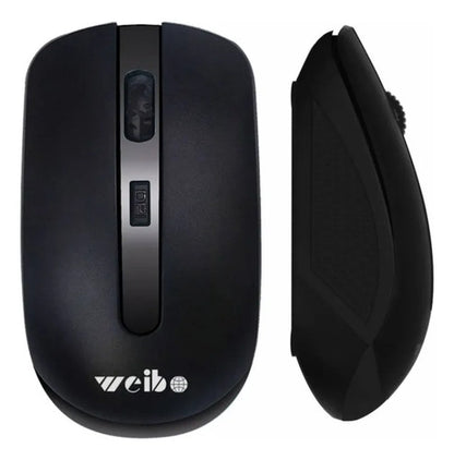 Mouse Inalambrico Usb Optico 4 Botones Notebook Pc Wireless Negro
