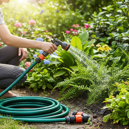 Set/kit De Riego Manguera Jardin 10m Reforzada Acoples 3/4