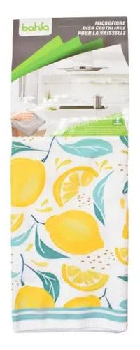Set Kit Repasadores De Cocina Microfibra Pack X2 44x70 Cm Aleatorio