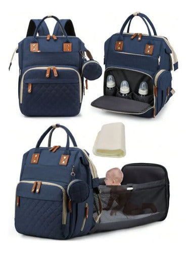 Mochila Maternal Convertible Con Cambiador