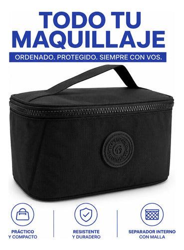Neceser Maquillaje Viaje Porta Cosmeticos Organizador Bolso Negro